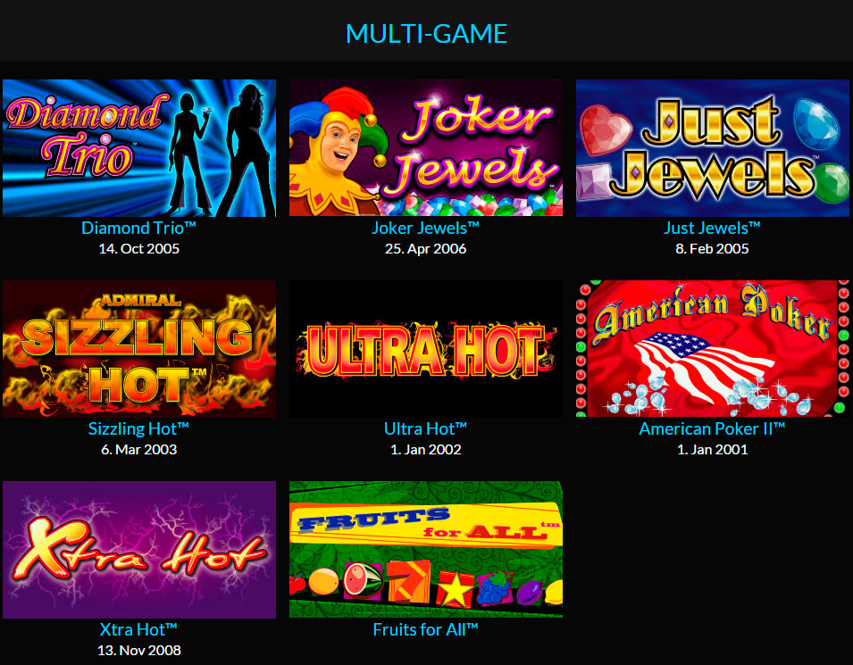 Версии игр Gaminator Cobra 3